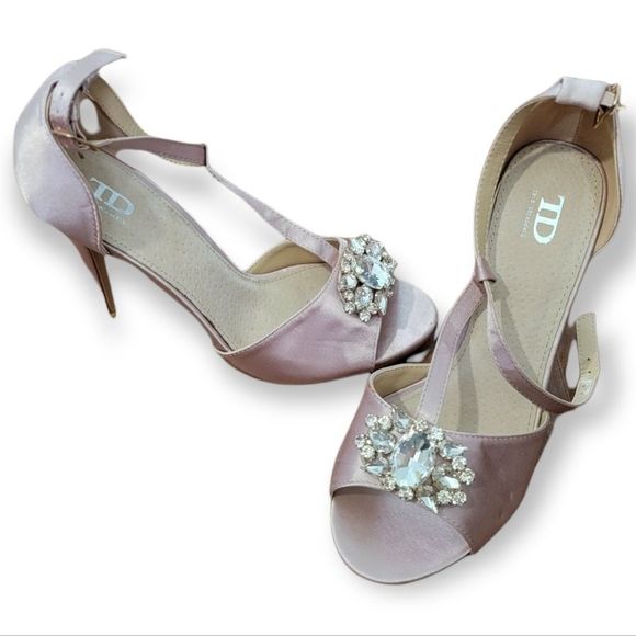 (SOLD) ASOS True Decadence Light Pink (Plush) Embellished Heeled Sandal 7.5 - Picture 13 of 16